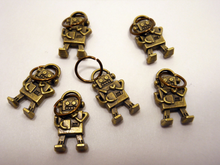 Electric Love: Set of 6 Robot Stitch Markers