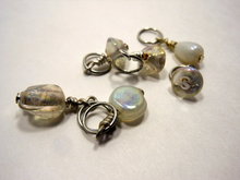 Dusky Pink: Set of 6 Indian Glass Stitch Markers