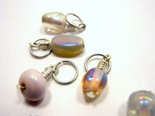 Dusky Pink: Set of 6 Indian Glass Stitch Markers
