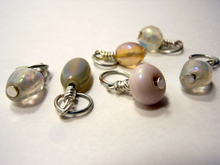 Dusky Pink: Set of 6 Indian Glass Stitch Markers
