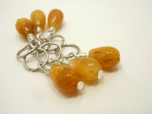 Golden Aventurine: Set of 6 Stitch Markers