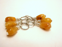 Golden Aventurine: Set of 6 Stitch Markers