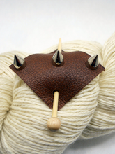 Studded Leather Shawl Pin ~ Lockport