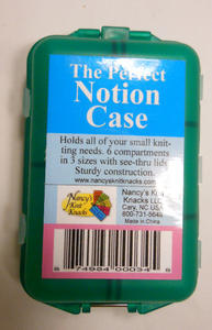 Plastic Notion Case by Nancys Knit Knacks "Perfect Notion Case" in Green