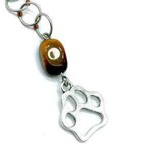 Snagless Beaded Chain Row Counter ~ Puppy Paws