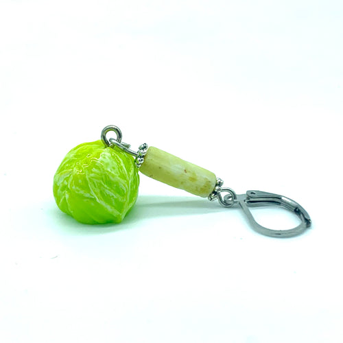 Handmade Single Metal Stitch Marker ~ My Cabbages!