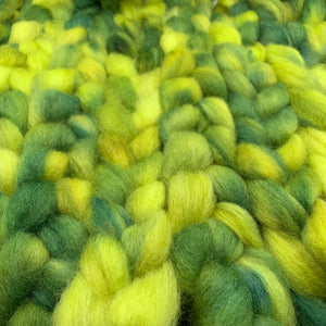 PNWWW Coopworth Wool Roving 4oz: Wasabi