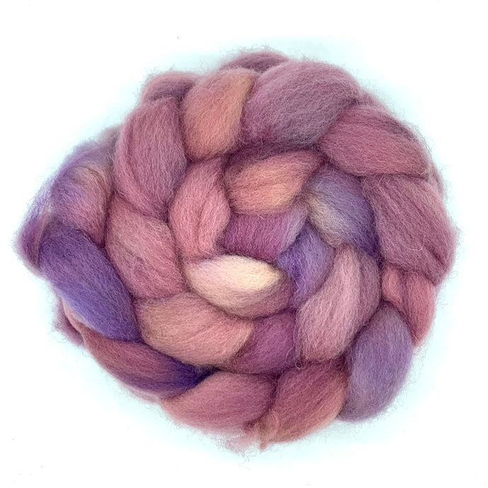 100% Shetland Wool Roving 4oz: Echinacea