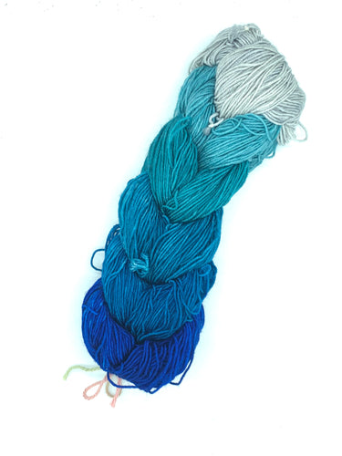 Studio Clean out: Mini-Skein Gradient Set - Blue to Gray