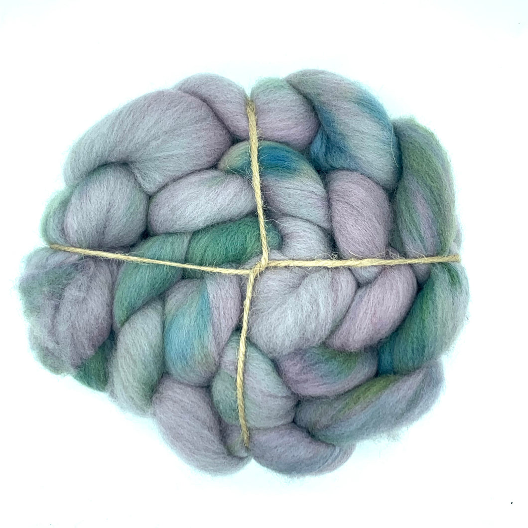 100% Polworth Wool Roving 4oz: Darkside