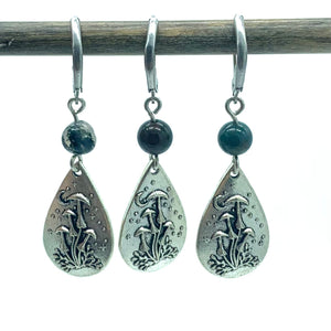 Handmade Single Metal Stitch Marker ~ Mushroom No.4