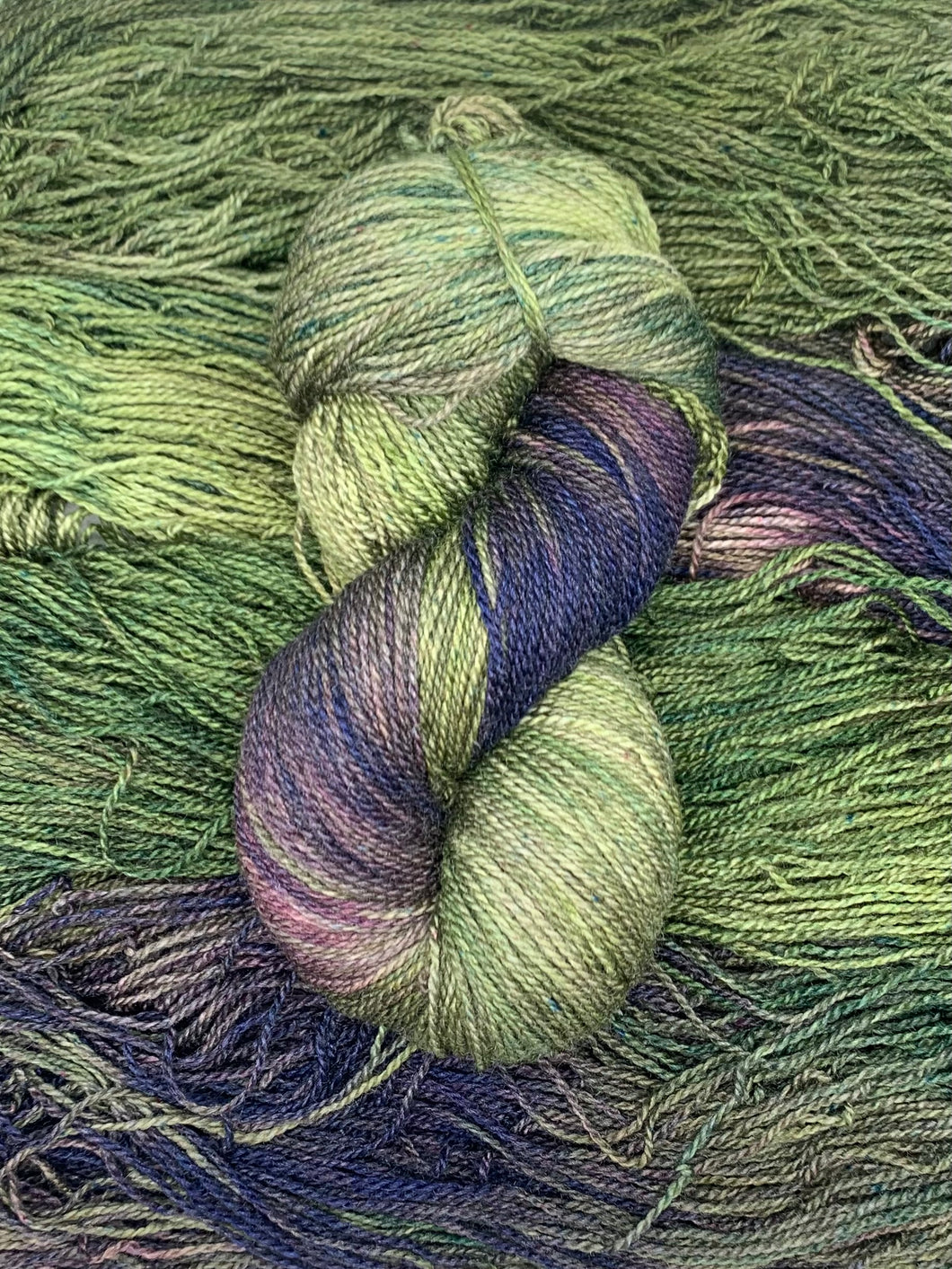 Mismated :  Blackberry ~ Superwash Merino Wool and Silk