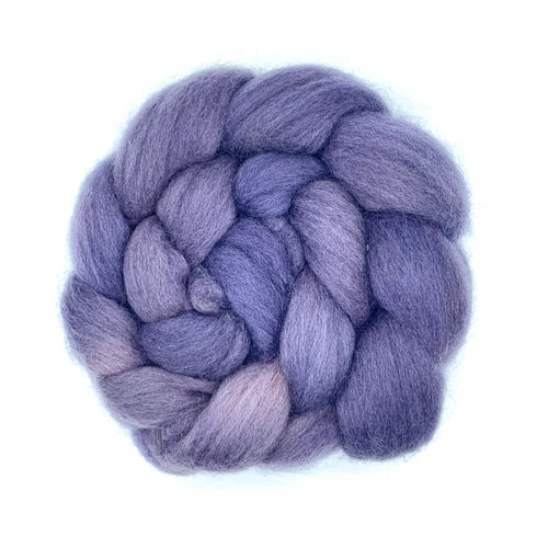 100% Corriedale Wool Roving 4oz: Purple Gladiolus