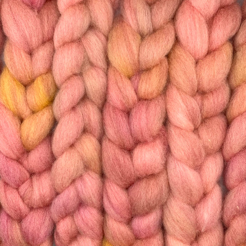 PNWWW Texel Wool Roving 4oz: Rhododendron