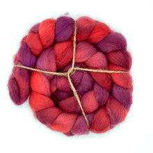 100% BFL Wool Roving 4oz: Fuchsia Basket