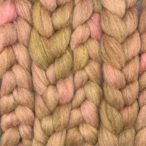 PNWWW Texel Wool Roving 4oz: Red Dirt Road