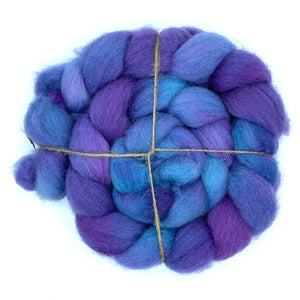 100% BFL Wool Roving 4oz: Cornflower