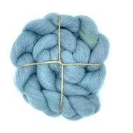 100% Corriedale Wool Roving 4oz: Light Wash Denim