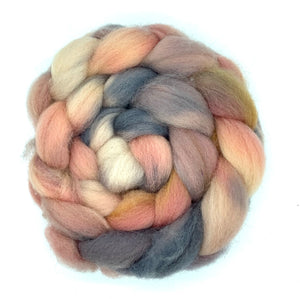 100% Shetland Wool Roving 4oz: Salmon Run