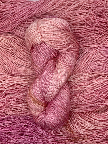 Mismated :  Rhododendron ~ Superwash Merino Wool and Silk