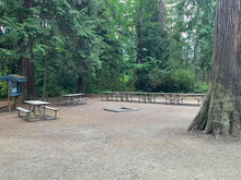 Outdoor Gathering Space and Fire Pit at the Salish Sea & Sky Fiber Arts Retreat in Sequim, WA