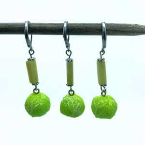 Handmade Single Metal Stitch Marker ~ My Cabbages!