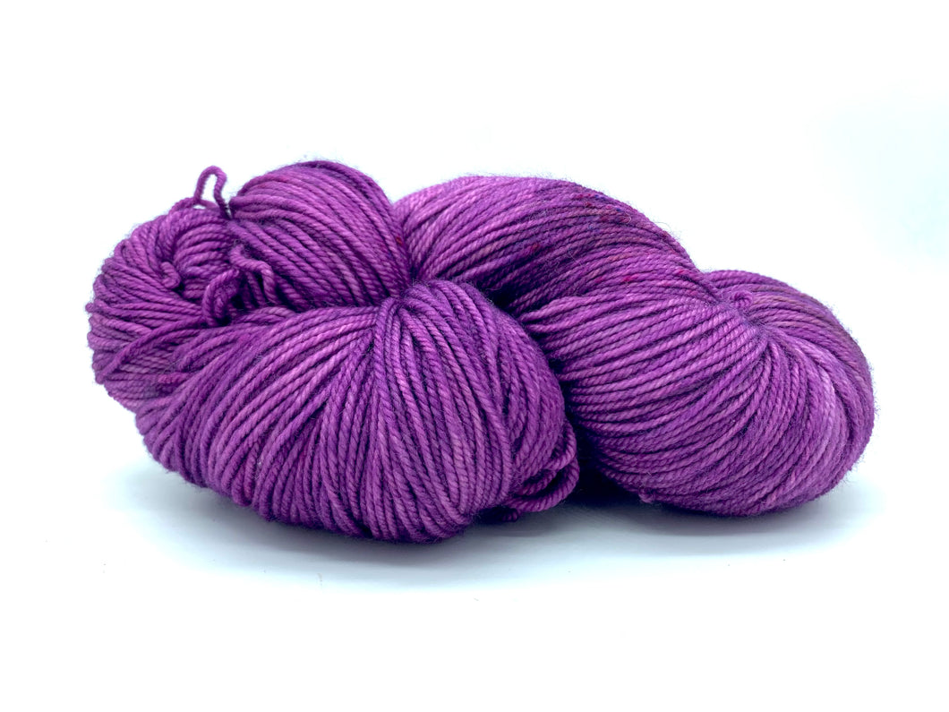 Hand Dyed Fingering Weight Superwash Merino cashmere nylon yarn in purple