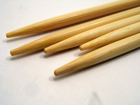 Double Pointed Bamboo Knitting Needles Sizes US 0-8 Metric 2mm - 5mm Extra Long 10