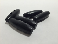 Black Wooden Toggle Buttons ~ Set of 5