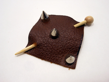 Studded Leather Shawl Pin ~ Chesterfield
