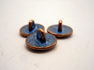 Metal Buttons Set of 5: Copper Celtic Floral Metal Shank Buttons ~ Celtic Knot Floral Patina'd Copper Metal Buttons 1/2" Diameter