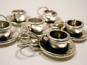 Clouds in my Coffee: Set of 6 Diner Mug Stitch Markers