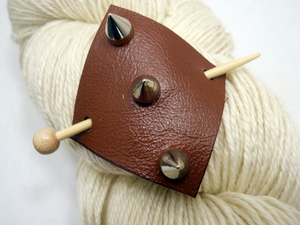 Studded Leather Shawl Pin ~ Eden
