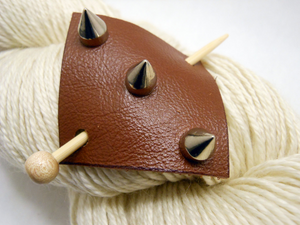 Studded Leather Shawl Pin ~ Eden