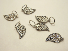 Filigree Foliage: Set of 6 Leaf Stitch Markers