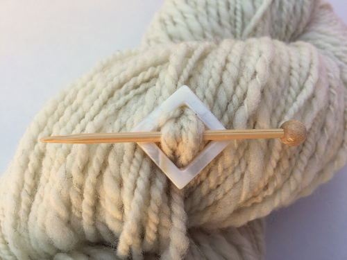 Mother of Pearl Square Shawl Pin 