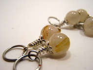 Golden Rutilated Quartz: Set of 6 Stitch Markers