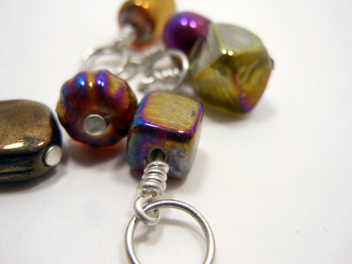 Metallic: Set of 6 Indian Glass Stitch Markers