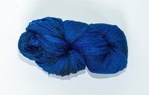 Mismated :  Steller's Jay ~ Superwash Merino Wool and Silk