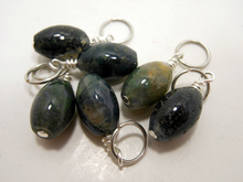 Moss Agate: Set of 6 Stitch Markers