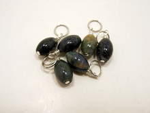 Moss Agate: Set of 6 Stitch Markers