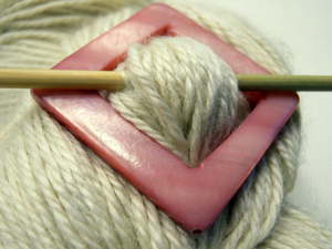 Mother of Pearl Square Shawl Pin "Nootka Rose"