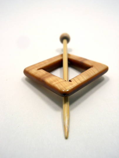 Mother of Pearl Square Shawl Pin 