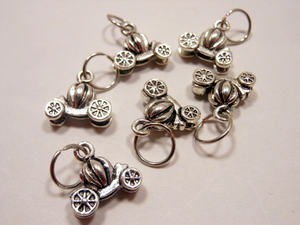 Pumpkin Carriage: Set of 6 Stitch Markers