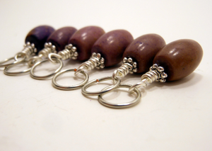 Purple Jasper: Set of 6 Stitch Markers