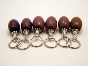 Purple Jasper: Set of 6 Stitch Markers