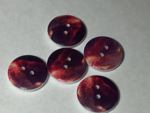 Galaxy Buttons ~ Medium ~ Red Stardust ~ Set of 5