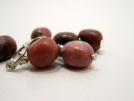 Rhodonite Pebbles: Set of 6 Stitch Markers