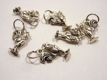 Roosters: Set of 6 Stitch Markers