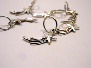 Shooting Stars: Set of 6 Stitch Markers